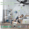 thumbnail image 4 of "Luz De Ventilador Led De 30 W, Foco De Ventilador De Techo C Malubero, Negro ", 4 of 5