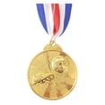thumbnail image 1 of Medalla Fútbol Escolar Competencia Aleación Zinc Medalla Bronce Dorada Y Plateada (Oro), 1 of 9