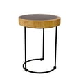 thumbnail image 4 of 18" Wooden Hand Carved Modern Stool Solid Wood Rustic Handmade Home Decor Night Stand Accent Display Side End Table WST-IR1 Stool, 4 of 4