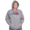 thumbnail image 4 of Mom Loves You Mothers Day Heart Zip Hoodie Sweatshirt Women Brisco Brands X, 4 of 6