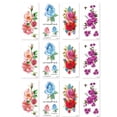 thumbnail image 1 of Tatuajes temporales para mujeres, 12 hojas de flores, colección floral, pegatinas de tatuaje para adultos, sexy, 1 of 6