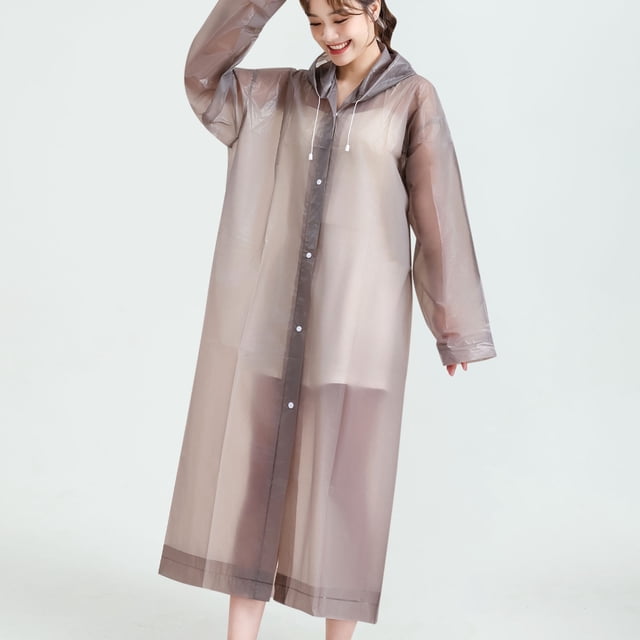 Miqool Ponchos de Pluie pour Adultes Imperméables Réutilisables avec Capuche et Cordon de Serrage