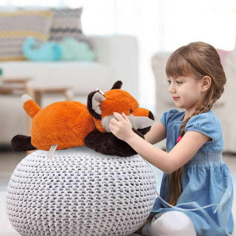 24 inch Fox Weighted Stuffed Animals,Soft Weighted Stuffed Animals for  Anxiety,Fox Stuffed Hugging Plush Animal Toy for Baby,Boys and Girls