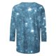 thumbnail image 5 of Heisall Womens Tops 3/4 Sleeve Round Neck Loose Casual Tshirts Striped Print Pullover, 5 of 6