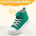 thumbnail image 3 of Toddler Shoes for Girls Boys High Top Kids Canvas Sneakers Adjustable Strap Casual Shoes Comfy Fashion Running Walking Classic Sneaker Indoor Outdoor, 3 of 6