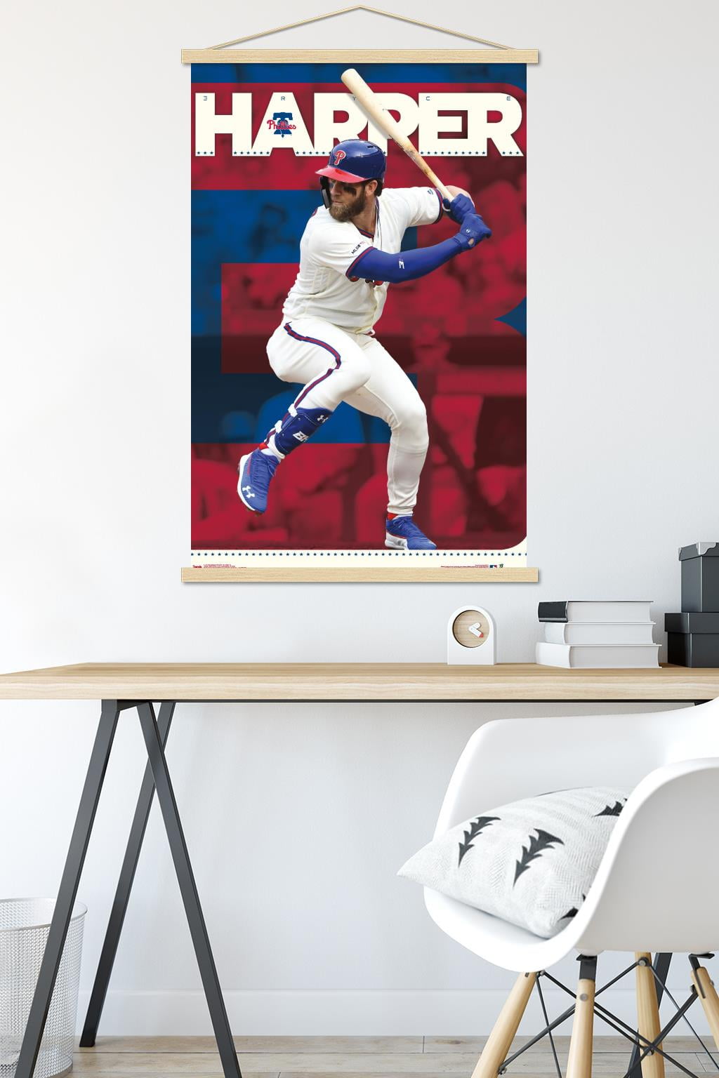 DELead Bryce Harper Poster Baseball Player Canvas Art Poster And Wall Art  Picture Print Modern Family Bedroom Decor Posters 16x24inch(40x60cm)