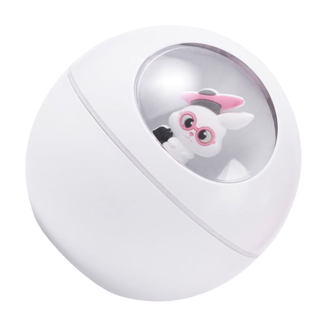 Bewildely Humidificador ABS, minidifusor de aromaterapia bonito para dormitorio, luces coloridas, modo de luz nocturna cálida Humidificadores Blanco