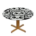 thumbnail image 3 of PIKWEEK  Round Tablecloth,Cat Pattern Cute Kitten Indoor &amp; Outdoor Table Cover for Christmas, Thanksgiving, Event,Fits Tables, 3 of 7