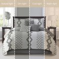 thumbnail image 4 of Lanco 7 Piece White Grey Comforter Set, California King Size， All Season Geometric Pattern Bedding Set, Matching Bed Skirt, Pillows & Shams, 4 of 7