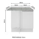 thumbnail image 3 of Mueble de cocina Madesa Glamy Esquinero 1 puerta Blanco, 3 of 10
