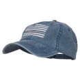 thumbnail image 2 of Thin Grey Line Silver Flag Embroidered Washed Cap - Navy OSFM, 2 of 5