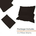 thumbnail image 3 of Pillowcase Set of 2 Luxury Series Double Brushed Microfiber Bed Pillow Cases Embroidered 2 Pack, Black Pillow Covers(King Size), 3 of 4
