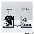 thumbnail image 3 of Craftnamesign Custom Soccer Metal Bookend, Soccer Sport Book Stand Metal Art, Book Shelf Holder, 3 of 3