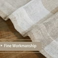 thumbnail image 4 of Bohogeo Buffalo Plaid Gingham Sheer Farmhouse Country Kitchen Curtain Panels for Living Room, Geometric Check Rod Pocket Tan and White Curtain Drapes for Bedroom, 38"x63", Tan, 4 of 8