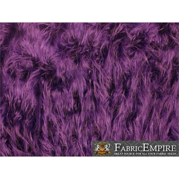 Faux Fur Fabric Long Pile Gorilla PURPLE / 60" Wide / Sold by the yard