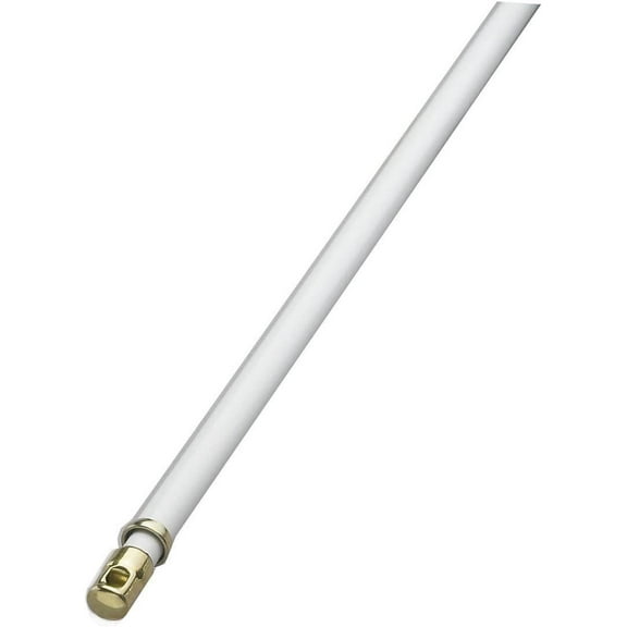 Levolor Sash Cafe Curtain Rod Round Style - Hardware Included - White, 21-40 In