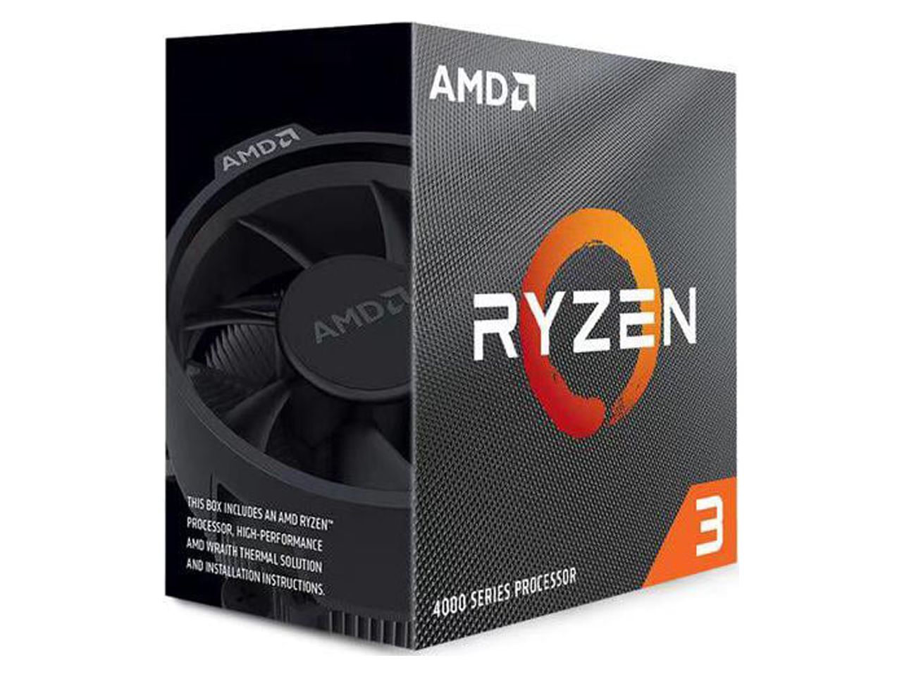 AMD Ryzen 3 4100 3.8Ghz 4-Core AM4 Processor with Wraith Stealth Cooler - 100-100000510BOX - image 2 of 10