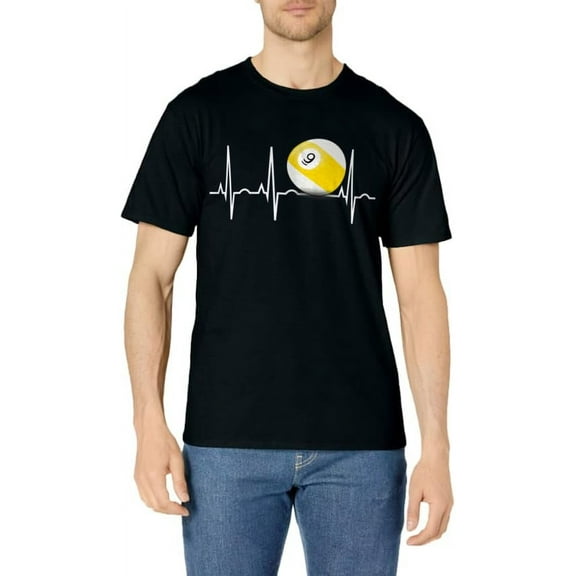 9 Ball Shirt - Pool Player Nine Ball Heartbeat Gift T-Shirt