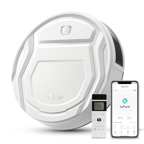 Aspiradora robot Lefant con control remoto: ultrafina, potente succión, silenciosa, 120 minutos de autonomía, autocargable, control por aplicación, voz, wifi y Alexa, ideal para pelo de mascotas y su