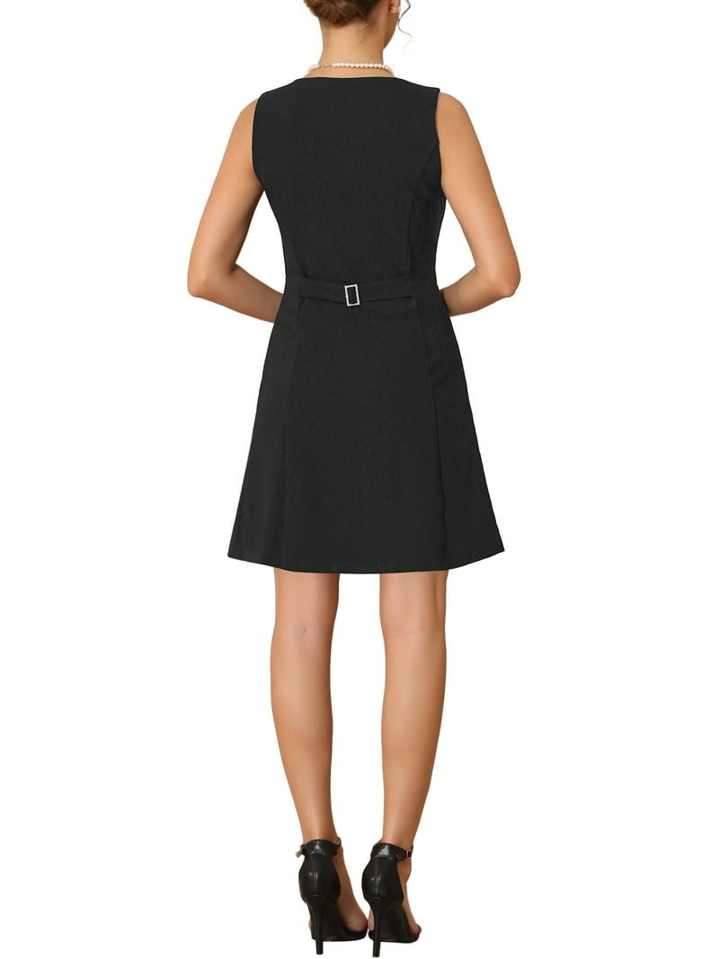 womens mini dress with sleeves HATCH Collection The Mitzi Dress in Navy