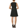 thumbnail image 3 of INSPIRE CHIC Women's 50s Mini Dress Sleeveless Square Neck A-Line Cocktail Party Short Dresses S Black, 3 of 5