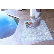Reversible Mats 258106 Outdoor Mat - Virgin Polypropylene-Easy to Clean - Perfect for Picnics, Cookouts, Camping, The Beach, and Patio, 8-Feet x 10-Feet, Grey/White