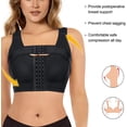 thumbnail image 3 of Gotoly Women’s Front Closure Bra Post-Surgery Posture Corrector Shaper Tops with Breast Support Band(Black XX-Large), 3 of 8