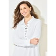 thumbnail image 4 of Catherines Women's Plus Size Cloud Knit French Terry Collared Tunic, 4 of 4