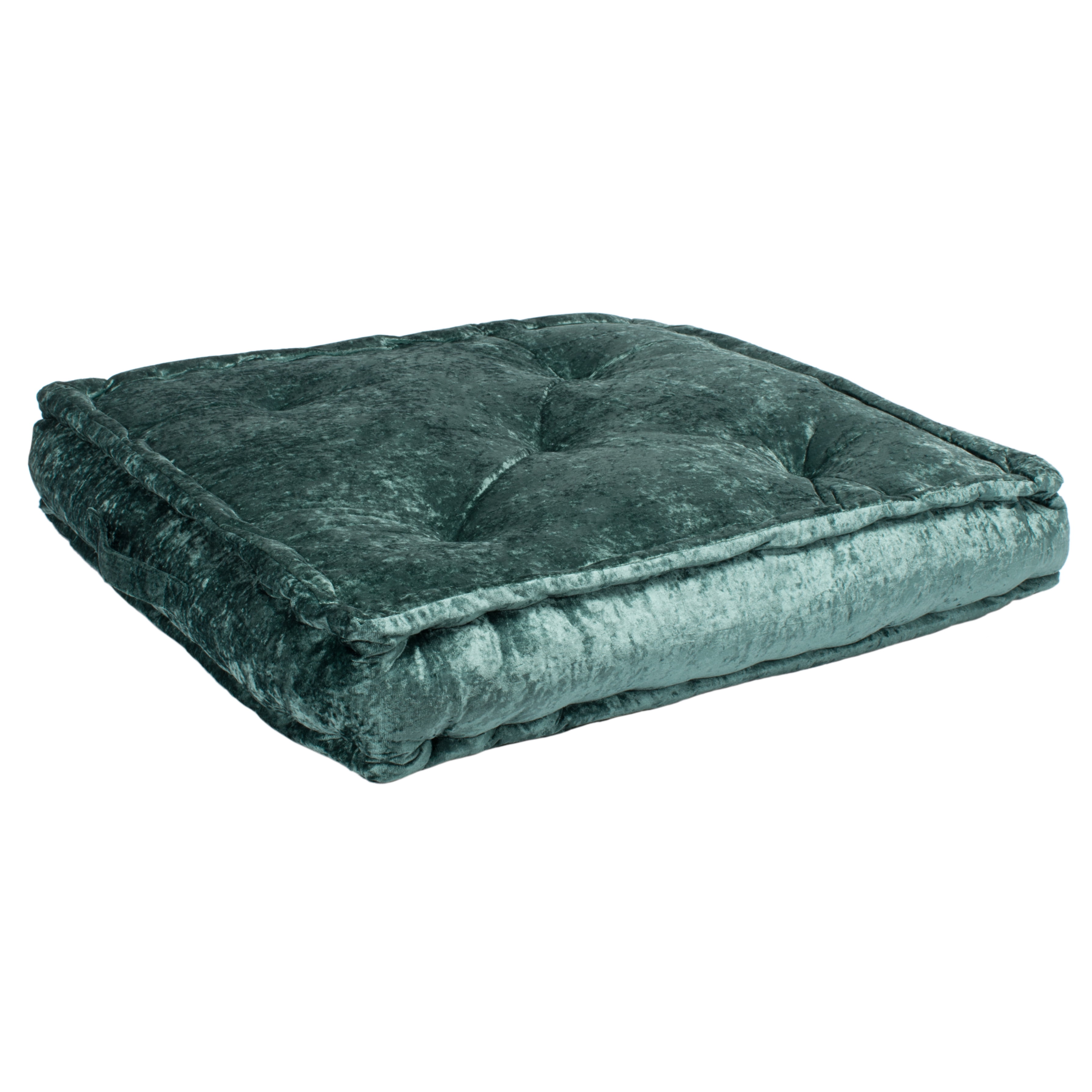 SAFAVIEH Belia Solid Floor Pillow, 25" x 25", Green