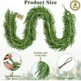thumbnail image 2 of Guvpev 2Pcs Artificial Norfolk Pine Garlands, 9FT Real Touch Pine Garland Xmas Decor, Realistic Christmas Greenery Garland for Mantel, Table, Staircase, TV Stand, Indoor Outdoor Christmas Decorations, 2 of 10