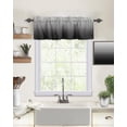 thumbnail image 2 of Windows Valances Curtain Black and Grey Ombre Kitchen Valances Rod Pocket Gradient Gradual Color Modern Window Treatment Short Topper Curtains for Kitchen Bathroom Living Room 1 Panel,54 x 18 inch, 2 of 6