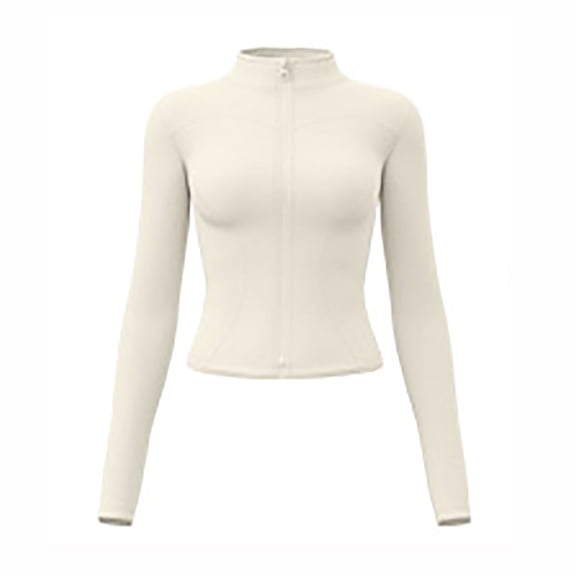 WMTBSRSW Women's Fleece Lined Athletic Jackets Slim Fit Workout Jacket Full Zip Up Running Gym Yoga Sports Tops