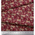 thumbnail image 3 of Soimoi Poly Georgette Fabric Leaves & Tiger Jungle Printed Fabric 1 Yard 52 Inch Wide, 3 of 3