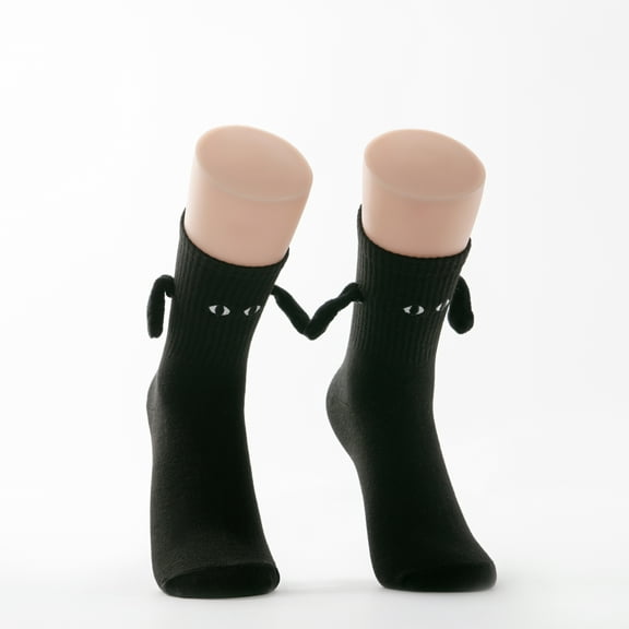 Quivnbaro Cute and Funny Hand-Holding Socks – The Perfect Gift for Friends and Couples! 3Pairs Shoesize6-12