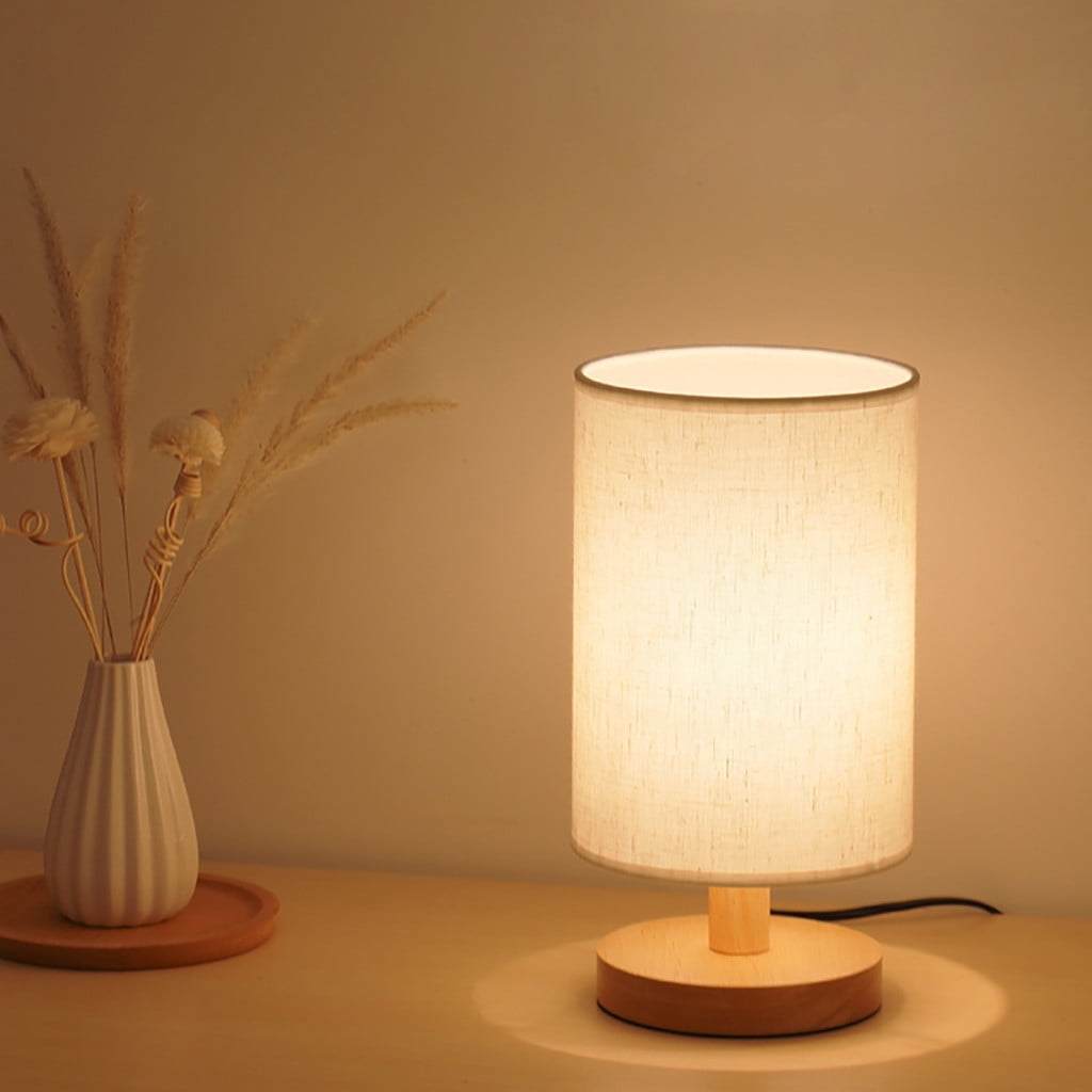 wood bedside lamp