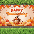 thumbnail image 5 of Cartoon Turkey Happy Thanksgiving Banner Autumn Leaves Harvest Decoration for Thanksgiving Celebration Home Decor, 5 of 9