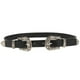 thumbnail image 2 of Cinturones de Cuero Yuyangstore para Mujer Correa de Cinturón de Jeans con 2 Hebillas de 2.4 cm de Ancho Plata Cinturón de Hebilla Doble de Mujer, 2 of 8