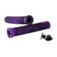 thumbnail image 3 of 2 piezas de puños para manillar de bicicleta, puños portátiles de goma suave de 2,2 cm de diámetro. negro morado, 3 of 9