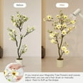 thumbnail image 4 of Danolapsi 4FT Artificial Magnolia Tree with Realistic White Flowers & Lush Green Leaves,Lifelike Faux Tree for Indoor/Outdoor Decor,Perfect for Home,Porch,or Office, 4 of 6