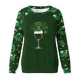 thumbnail image 4 of Craaazy Women's Long Sleeve St Patricks Day Tshirts with Green Shamrock, 4 of 5