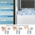 thumbnail image 6 of Costway Ice Maker Free-Standing/Under Counter Machine 80lbs/Day w/ Light, 6 of 11