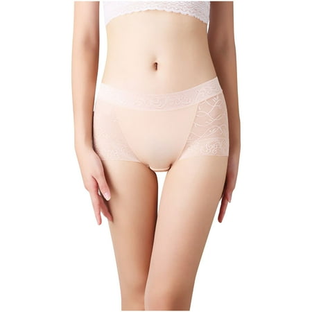 Major Savings: Panties Women  Ropa Interior de Mujer  Women s Lace Breathable Thin Ice Silk Women s Oversized Underwear SOPATENOR Beige XL