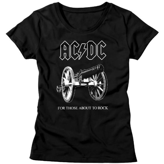 AC/DC About To Rock Black Junior Women's T-Shirt