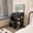 Black-1, variant on 37.4'' H Corner Vanity Desk with Mirror & LED Lights & Stool,Modern Makeup Vanity Table with Drawer Shelf Cabinet for Bedroom,Brightness Adjustable Folding Mirror,White