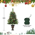 thumbnail image 2 of 3Ft Small Xmas Tree with 70 LED Lights, Mini Tabletop Christmas Tree, Artificial Pre-Lit Table Top Mini Tree for Home, Office, Holiday Indoor Outdoor Decor, 2 of 8