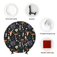 thumbnail image 4 of Bingfone Mushrooms Print Bone China Dinner Decorative Plates,Handmade Ceramic Dinner Plate with Stand for Home Club-6in, 4 of 6