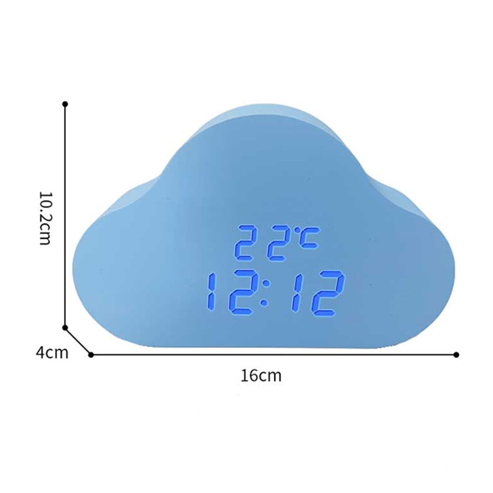 AA14 New Cloud Alarm Clock Student Calendar Luminous LED Voice USB Digital Clock