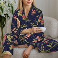 thumbnail image 6 of Pajama Sets for Women 2 Pcs, Flower print Button Down Long Sleeve Sleepwear Lounge PJ Sets, 6 of 6