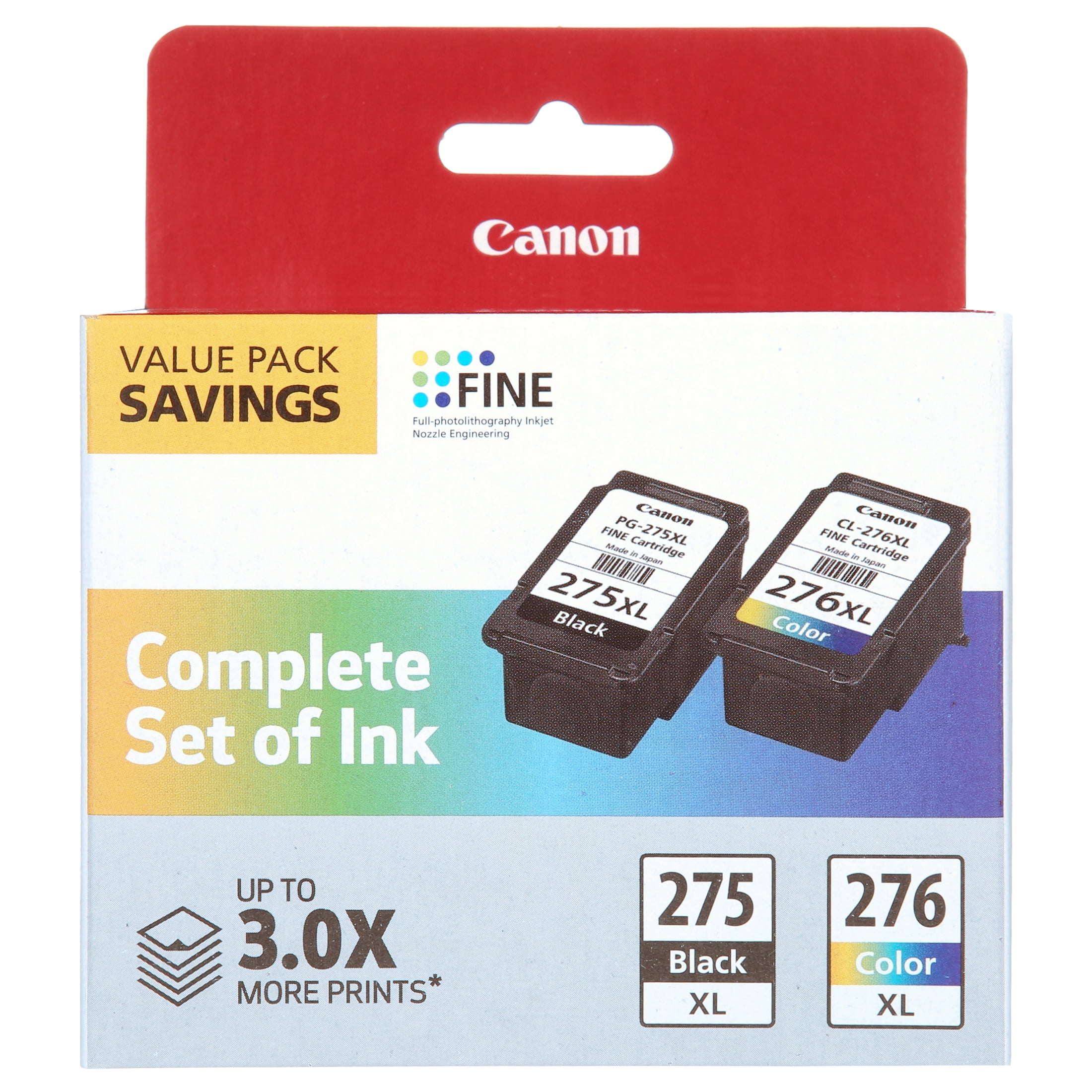 Canon PG275XL/CL276XL Ink Combo Pack - Black & Color Printer Ink Cartridges