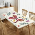 thumbnail image 2 of YFYANG 5FT Rectangular Table Cloth, Waterproof Polyester Spring Butterfly Flower Doodle Table Cover, Indoor Outdoor Decorative Tablecloths with Elastic Edge, 2 of 8
